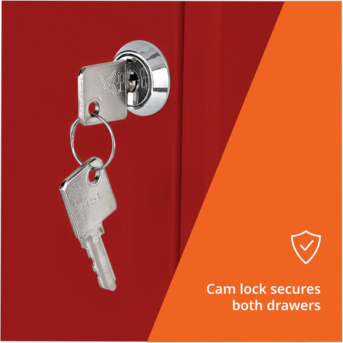 **2 DRAWER FILE CABINET RED - KITTITAS COUNTY ORDERS ONLY